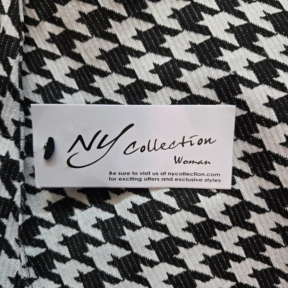 NY Collection Woman* Black & White Open-Front Cardigan Long Sleeve* Size: 2X - Picture 8 of 10